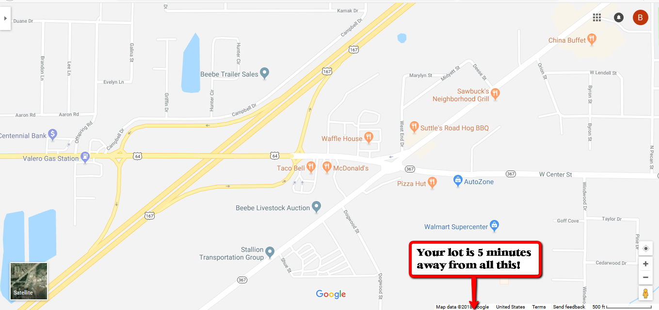 Nearby amenities - food, gas, Walmart, school, and much more only minutes away!