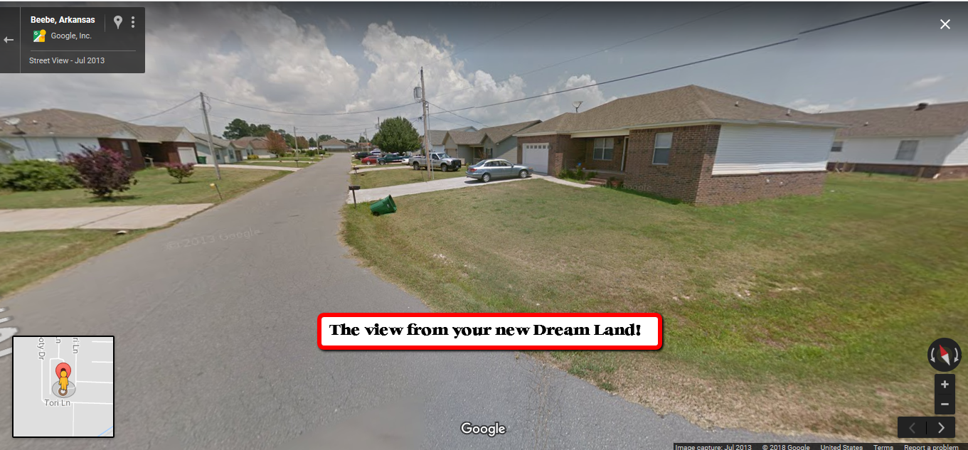 The view looking out from your property into your new neighborhood!